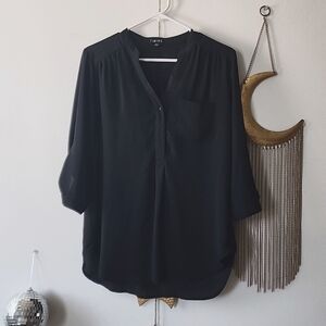 Black sheer see thru dressy top